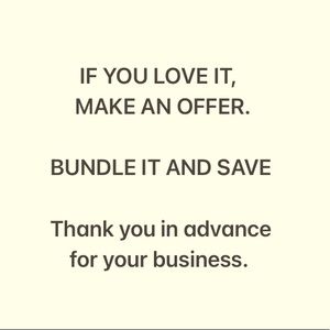 All reasonable offers accepted